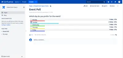 Polls and Questions For Confluence for Atlassian — screenshot