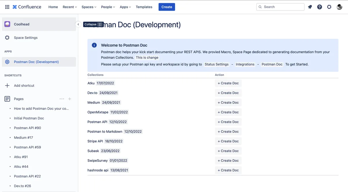 Postman Doc — screenshot from the Atlassian Marketplace listing