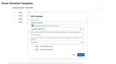 Power Checklists for Atlassian — screenshot