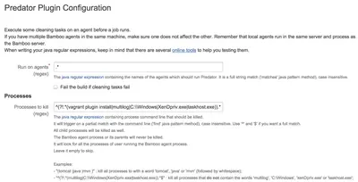 Predator Plugin for Bamboo for Atlassian — screenshot