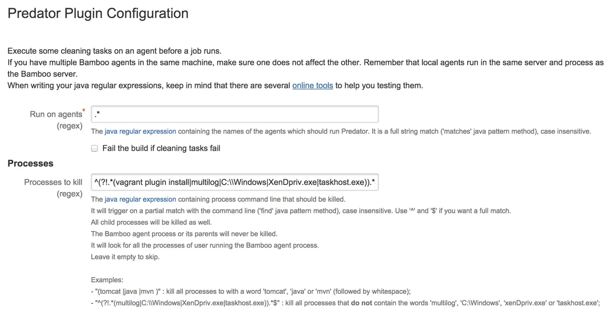 Predator Plugin for Bamboo — screenshot from the Atlassian Marketplace listing