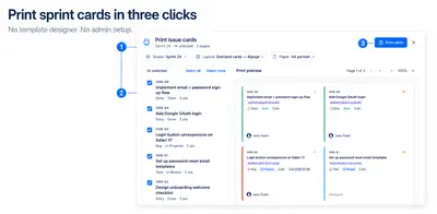 Print Cards - Print Issues & Work Items for Jira for Atlassian — screenshot