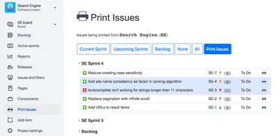 Print Issues in Jira for Atlassian — screenshot