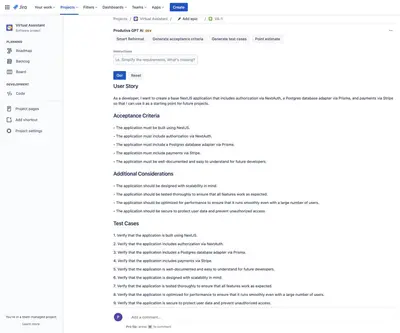 Produtiva GPT AI Assistant for Jira for Atlassian — screenshot