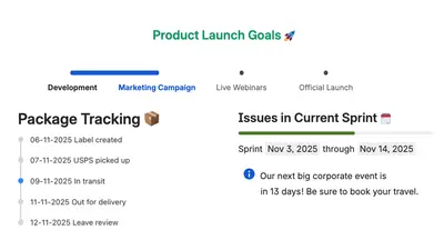 Progress Tracker and Countdown for Confluence for Atlassian — screenshot