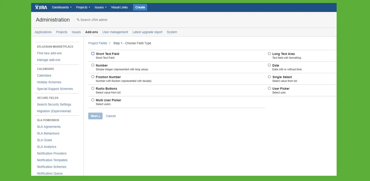 Project Field Manager — screenshot from the Atlassian Marketplace listing
