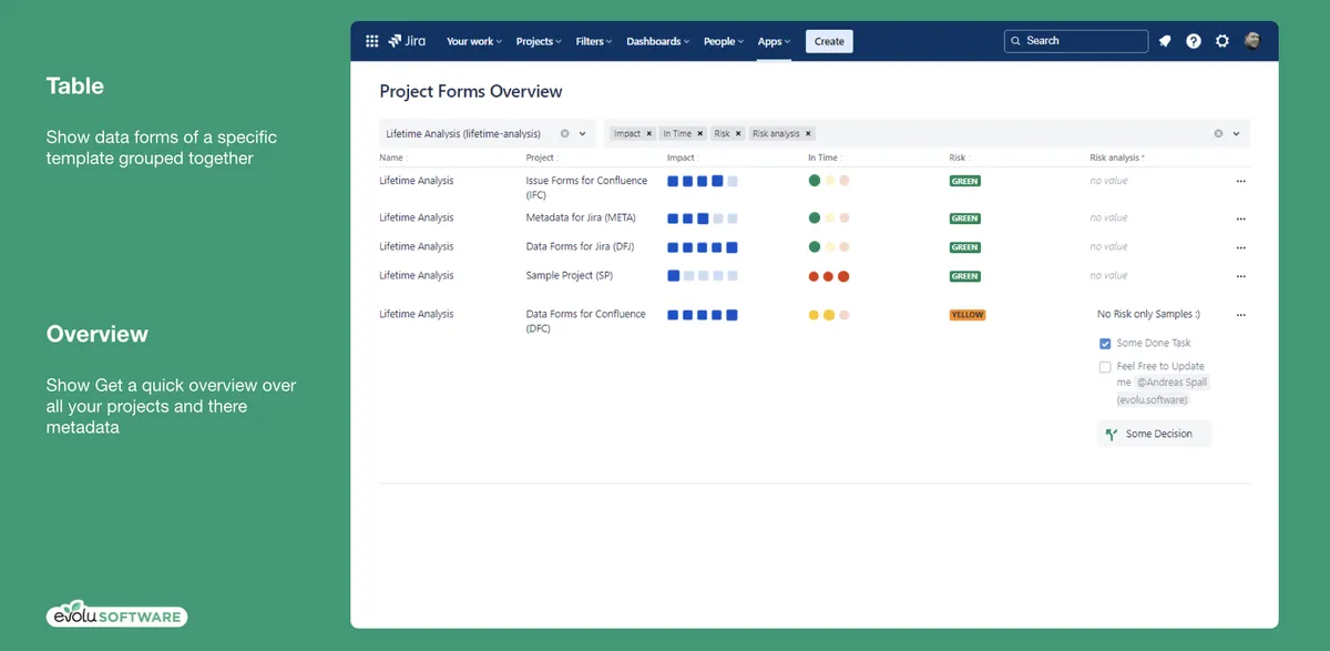 Project Forms — screenshot from the Atlassian Marketplace listing
