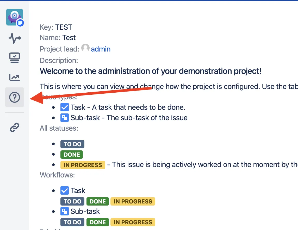 Project help info — screenshot from the Atlassian Marketplace listing