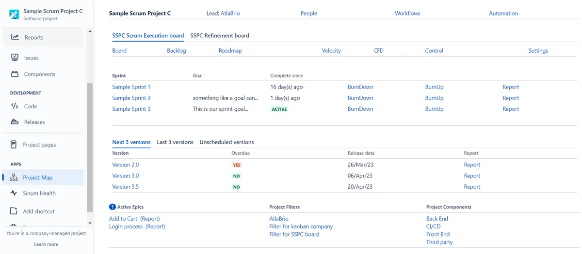 Project Map — screenshot from the Atlassian Marketplace listing