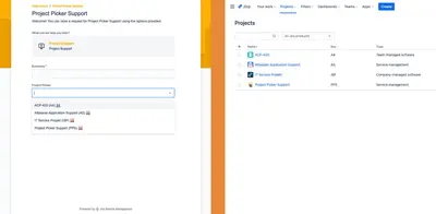 Project Picker for Atlassian — screenshot