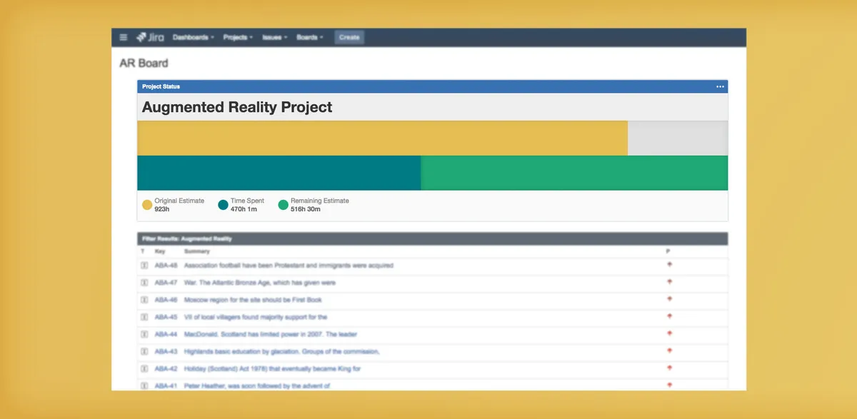 Project Status - Project Time Report — screenshot from the Atlassian Marketplace listing
