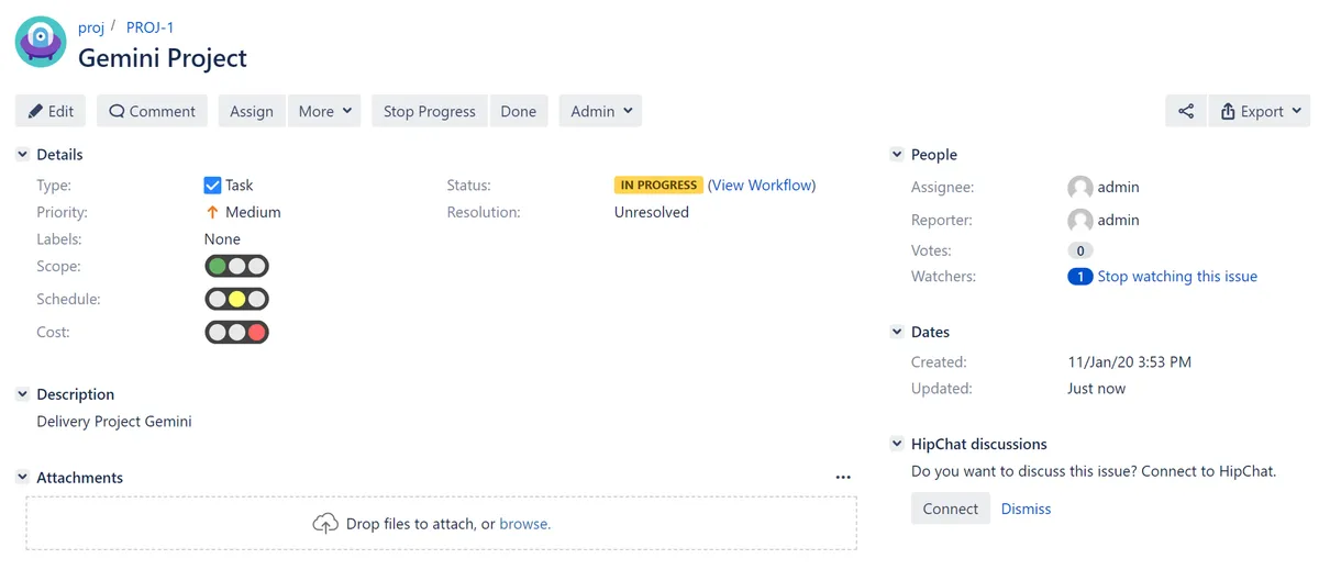 Project Traffic Lights — screenshot from the Atlassian Marketplace listing