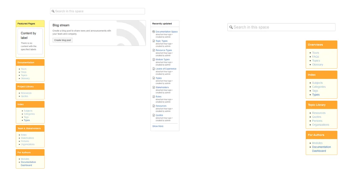 projectdoc Core Blueprints — screenshot from the Atlassian Marketplace listing