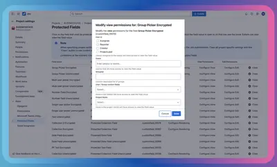 Protected Fields (Secure Encrypted Custom Fields for Jira) for Atlassian — screenshot