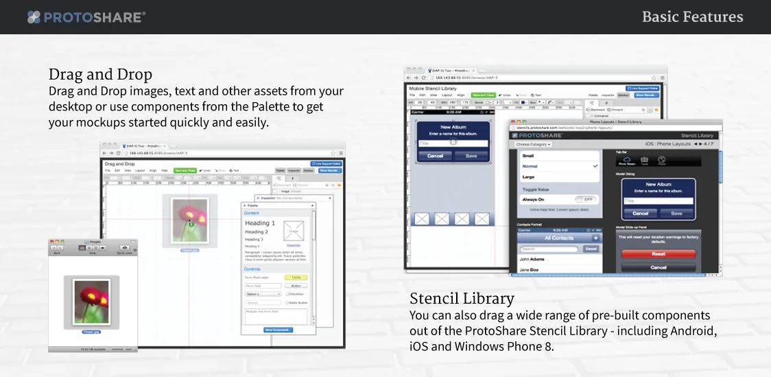 ProtoShare - Interactive Mockups — screenshot from the Atlassian Marketplace listing