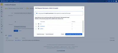 Pull Request Reviewers From Groups for Atlassian — screenshot