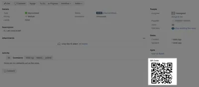 QR Code for Jira Cloud for Atlassian — screenshot