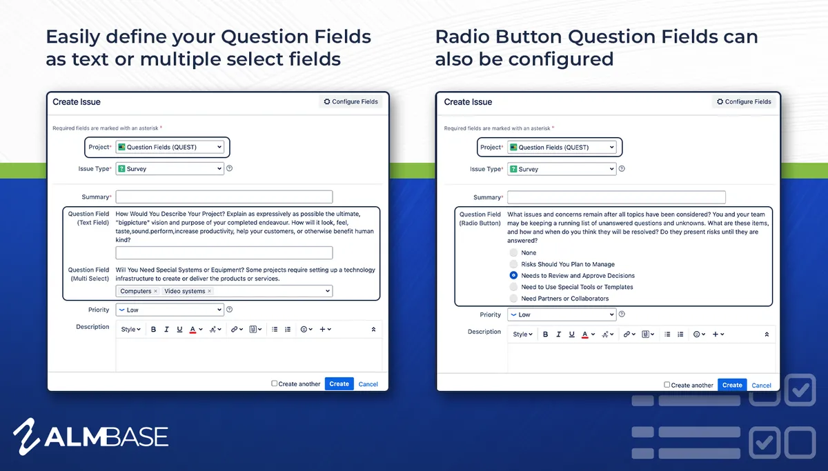 Question Fields — screenshot from the Atlassian Marketplace listing