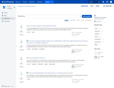 Questions & Answers for Atlassian — screenshot