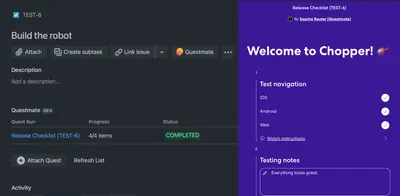 Questmate: Checklists, Forms & Workflows for Atlassian — screenshot