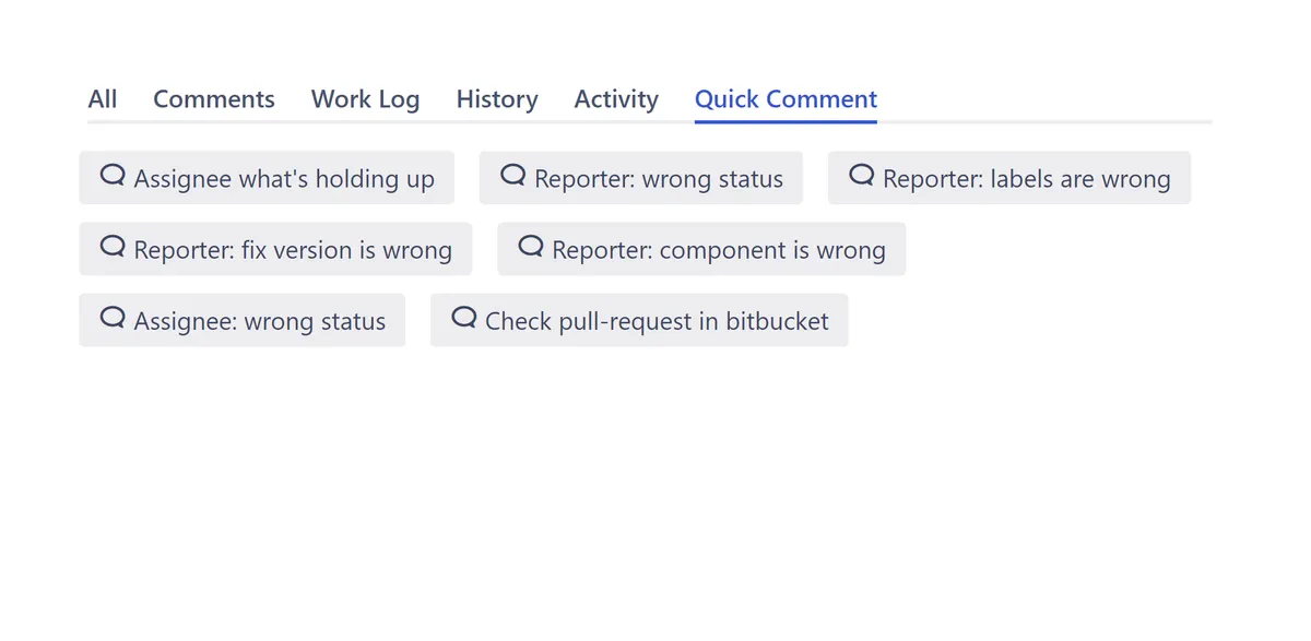 Quick Comment for Jira — screenshot from the Atlassian Marketplace listing