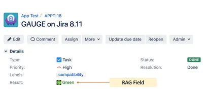 RAG Status for Atlassian — screenshot