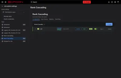 Rank Cascading for Jira for Atlassian — screenshot