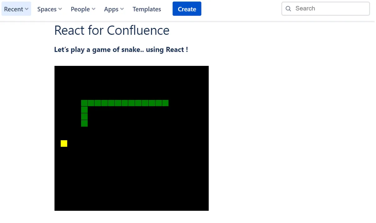 React for Confluence — screenshot from the Atlassian Marketplace listing