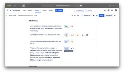 Reactions Macro for Confluence for Atlassian — screenshot