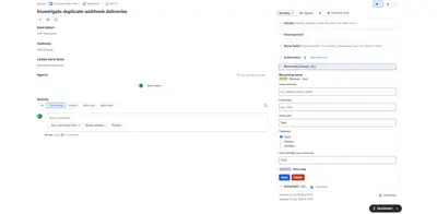 Recurring Issues for Atlassian — screenshot