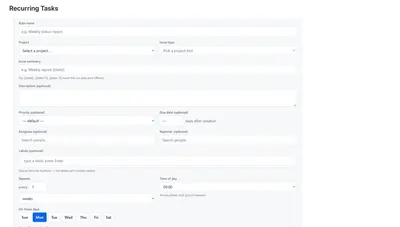 Recurring Tasks for Jira for Atlassian — screenshot