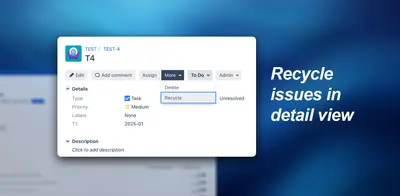 Recycle Bin for Jira for Atlassian — screenshot