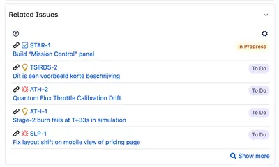 Related Issues for Jira Cloud for Atlassian — screenshot