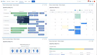 Release Gadgets: Roadmap, Calendar, Burnup, Status for Jira for Atlassian — screenshot