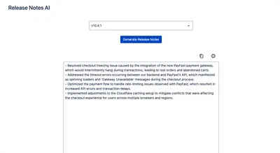 Release Notes AI - Create Your Release Notes with AI for Atlassian — screenshot