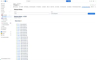 Release Notes for Atlassian — screenshot