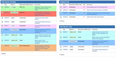 Resolution and Status Colors for Atlassian — screenshot