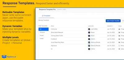 Response Templates for Jira (Canned Responses) (Free) for Atlassian — screenshot