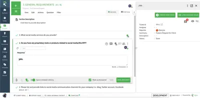 Responsive (RFPIO) for Jira for Atlassian — screenshot