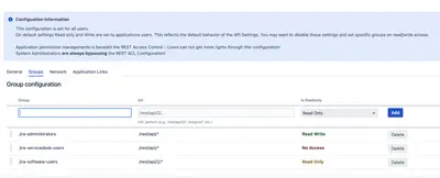 REST-AccessControl for Jira for Atlassian — screenshot