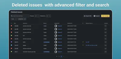 Restore Deleted Issues for Jira for Atlassian — screenshot