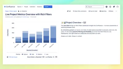 Rich Filters::Reports and Charts for Confluence for Atlassian — screenshot