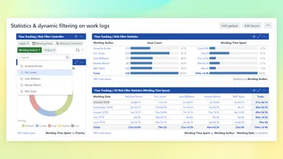 Rich Filters::Time Tracking Dashboards for Atlassian — screenshot