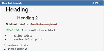 Rich Text Gadget for Jira for Atlassian — screenshot
