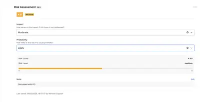 Risk Management for Atlassian — screenshot