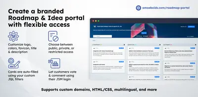 Roadmap & Idea Portal for Jira Service Management for Atlassian — screenshot