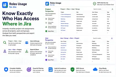 Roles Usage for Jira for Atlassian — screenshot