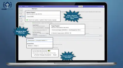 RoleSync — Copy Roles Across Spaces for Atlassian — screenshot