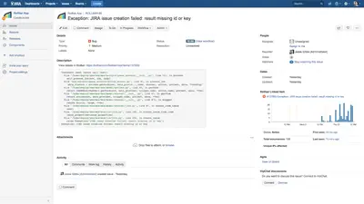 Rollbar for Jira for Atlassian — screenshot