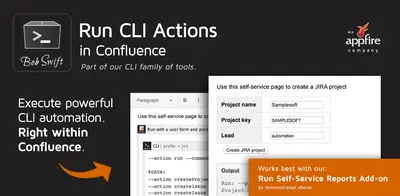 Run CLI Actions in Confluence for Atlassian — screenshot